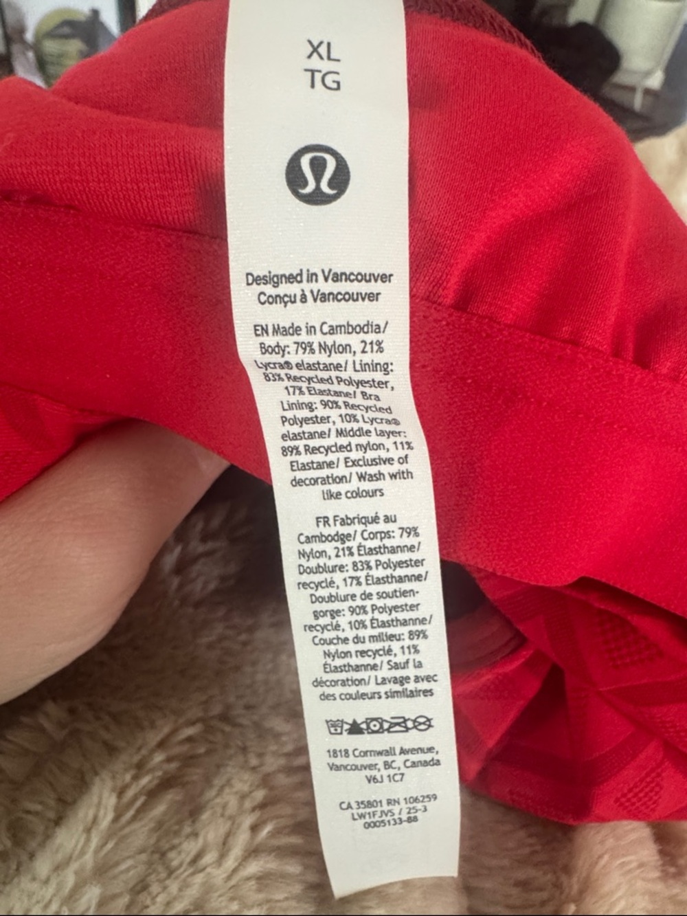 lululemon athletica Red Textured Diamond-Pattern Mesh Tennis Tank - Picture 5 of 5